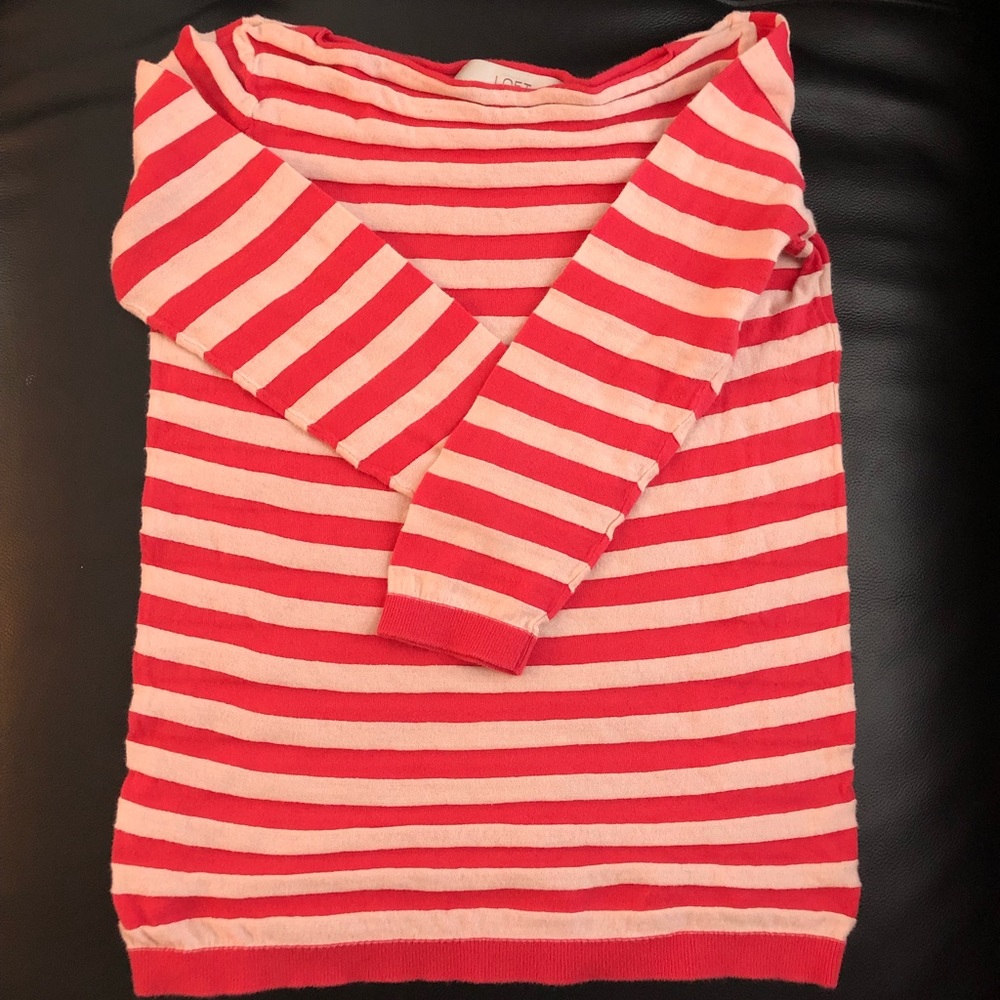 Ann Taylor LOFT, 3/4 sweater, coral